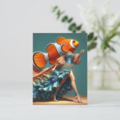 Funny ClownFish Mode Briefkaart (Staand voorkant)