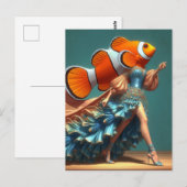Funny ClownFish Mode Briefkaart (Voorkant / Achterkant)