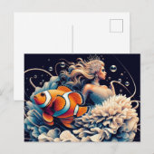 Funny ClownFish Mode Vrouw Briefkaart (Voorkant / Achterkant)