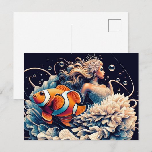 Funny ClownFish Mode Vrouw Briefkaart (Voorkant / Achterkant)