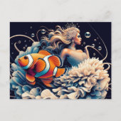 Funny ClownFish Mode Vrouw Briefkaart (Voorkant)