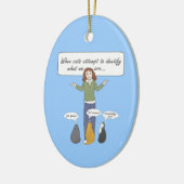 Funny Clueless Katten Ornament (Links)