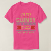 Funny Clumsy is geen onhandige Hilarious Retro Vin T-shirt (Design voorkant)