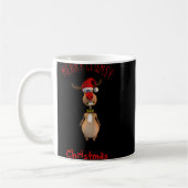 Funny Clumsy Reindeer Merry Christmas T Shirt Koffiemok (Links)