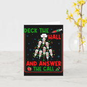 Funny Cna Deck The Halls Answer The Calls Nurse Ch Kaart (Gele Bloem)