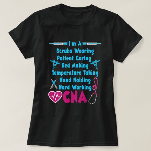 Funny CNA Humor Quote Trots Gecertificeerd Verplee T-shirt (Design voorkant)