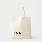 Funny CNA Tote Bag Healthcare Worker Gift for Her (Voorkant)