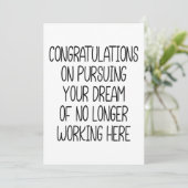 Funny Co-Worker Gefeliciteerd met het nastreven va Feestdagenkaart (Staand voorkant)