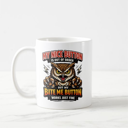 Funny Co-Worker | My Nice Button Is Out of Order Koffiemok (Links)