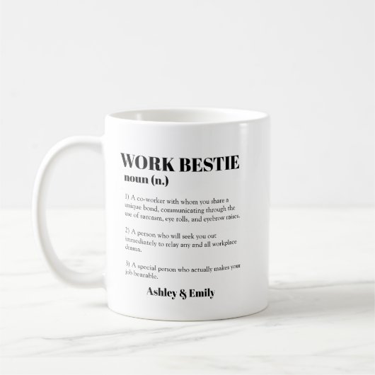 Funny Co-working Bestie Gift Koffiemok (Links)