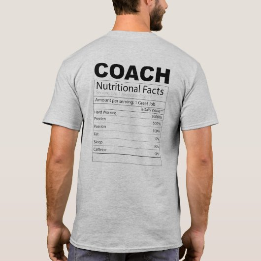 Funny Coach Nutrition Feit T-shirt  (Achterkant)