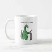 Funny COBOL Programmer Dinosaur Koffiemok (Links)