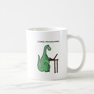 Funny COBOL Programmer Dinosaur Koffiemok