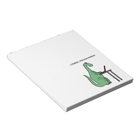 Funny COBOL Programmer Dinosaur Notitieblok (Schuin)