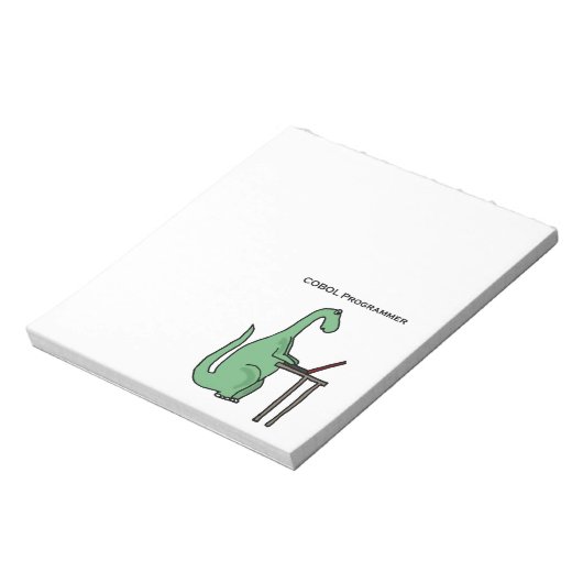 Funny COBOL Programmer Dinosaur Notitieblok (Linkerzijde)