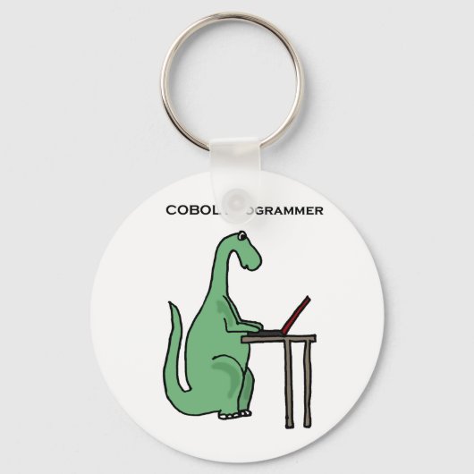 Funny COBOL Programmer Dinosaur Sleutelhanger (Voorkant)