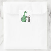 Funny COBOL Programmer Dinosaur Vierkante Sticker (Tas)