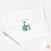 Funny COBOL Programmer Dinosaur Vierkante Sticker (Envelop)