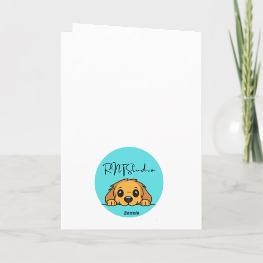 Funny Cockapoo Anatomy Card- Custom Inside Message Kaart (Achterkant)