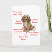 Funny Cockapoo Anatomy Card- Custom Inside Message Kaart (Voorkant)
