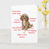 Funny Cockapoo Anatomy Card- Custom Inside Message Kaart (Gele Bloem)