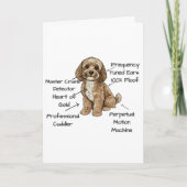 Funny Cockapoo Anatomy Greeting Card Kaart (Voorkant)