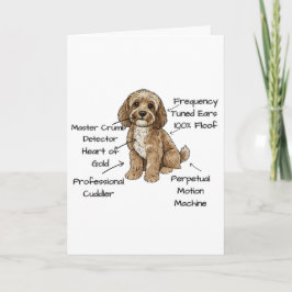 Funny Cockapoo Anatomy Greeting Card Kaart