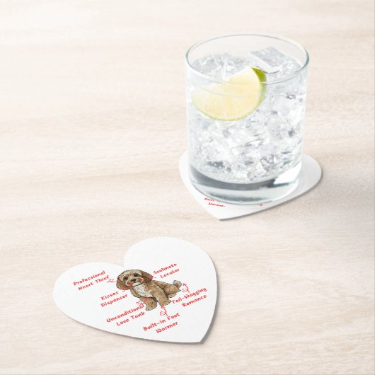 Funny Cockapoo Anatomy - Unique Valentine Gift Kartonnen Onderzetters (Insitu)