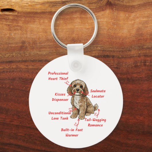 Funny Cockapoo Anatomy - Unique Valentine Gift Sleutelhanger (Achterkant)