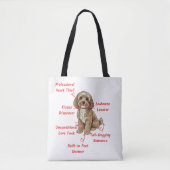 Funny Cockapoo Anatomy - Unique Valentine Gift Tote Bag (Voorkant)