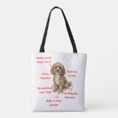 Funny Cockapoo Anatomy - Unique Valentine Gift Tote Bag (Achterkant)