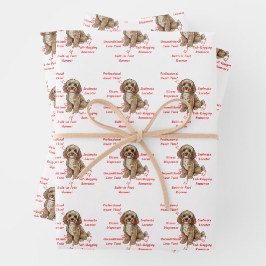 Funny Cockapoo Anatomy - Unique Valentine Inpakpapier Vel (In situ)