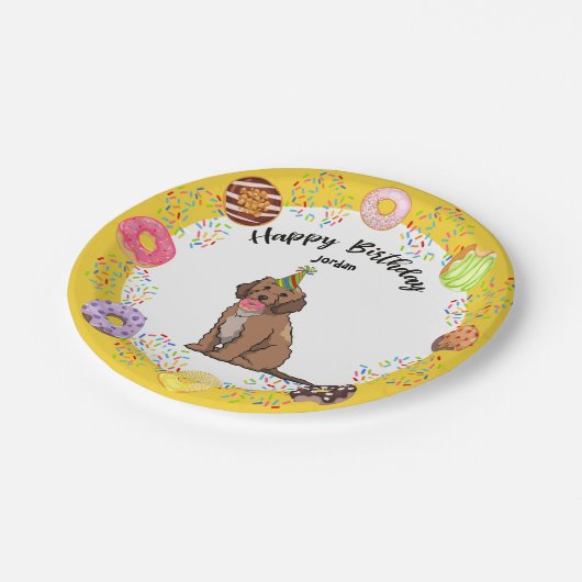 Funny Cockapoo Birthday Party Paper Bord (Gekanteld)
