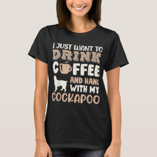 Funny Cockapoo Drink Koffiehand met Dog Mam Gift T-shirt