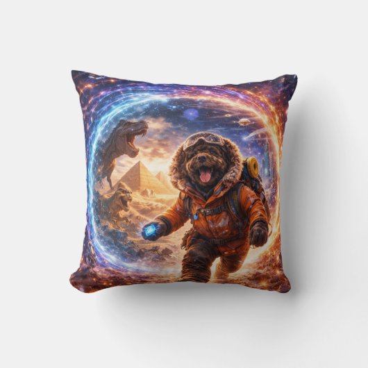 Funny Cockapoo Gift | Space Dog Cushion Kussen (Voorkant)