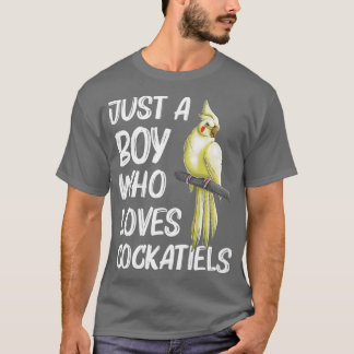 Funny Cockatiel Gift for Boys Kinder Bird Parrot T-shirt