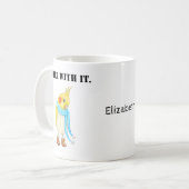 Funny Cockatiel Lover Gift Parrot Budgie Paraket Koffiemok (Voorkant links)