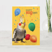 Funny Cockatiel Parrot Birthday Humor Kaart (Voorkant)