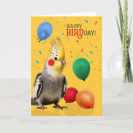 Funny Cockatiel Parrot Birthday Humor Kaart