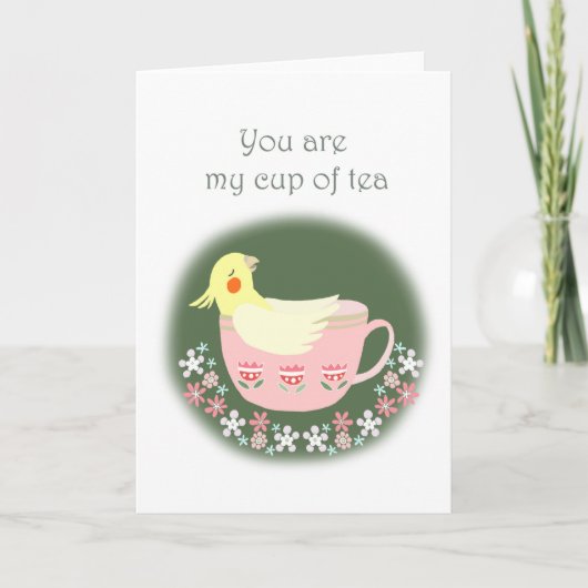 Funny Cockatiel Valetine's Day Anniversary Love Kaart (Voorkant)