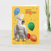 Funny Cockatoo Parrot Birthday Humor Kaart (Voorkant)