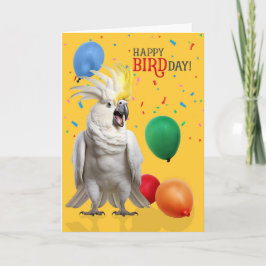 Funny Cockatoo Parrot Birthday Humor Kaart