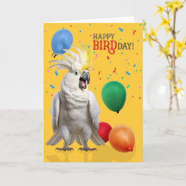 Funny Cockatoo Parrot Birthday Humor Kaart