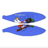 Funny cockatoo speelt rockgitaar cartoon basketbal (Panelen)