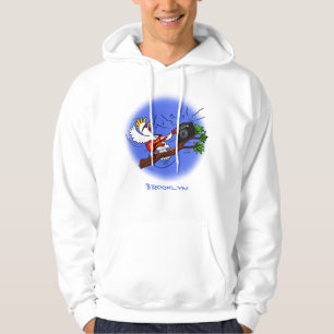 Funny cockatoo speelt rockgitaar cartoon hoodie