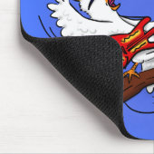 Funny cockatoo speelt rockgitaar cartoon muismat (Hoek)