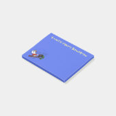 Funny cockatoo speelt rockgitaar cartoon post-it® notes (Schuin)