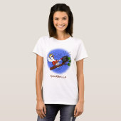 Funny cockatoo speelt rockgitaar cartoon t-shirt (Voorkant volledig)
