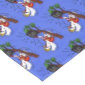 Funny cockatoo speelt rockgitaar cartoon tafelkleed (Gekanteld)