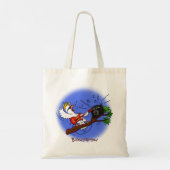Funny cockatoo speelt rockgitaar cartoon tote bag (Achterkant)
